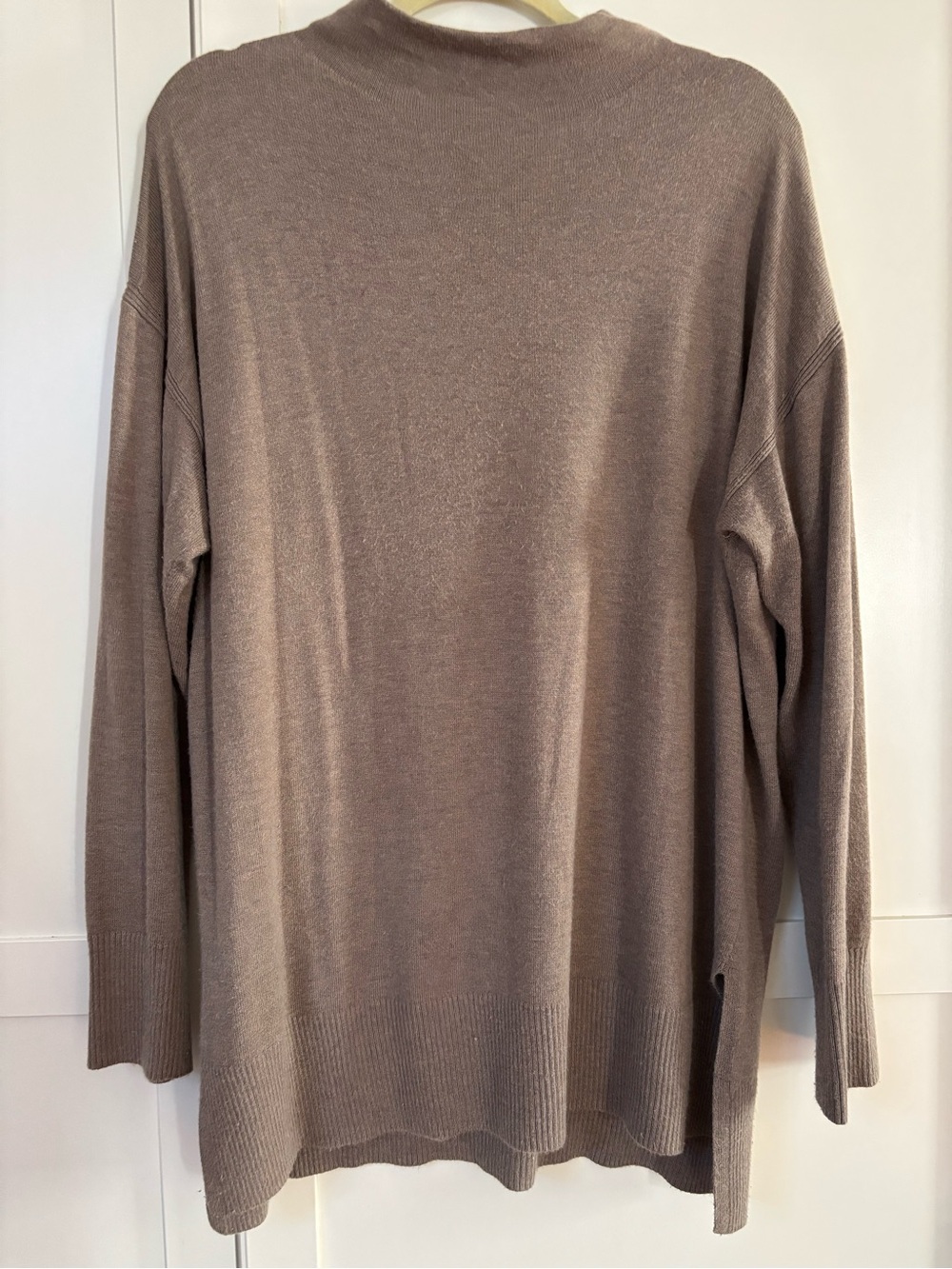 Chelsea 28 Taupe Mock Neck Sweater Tunic